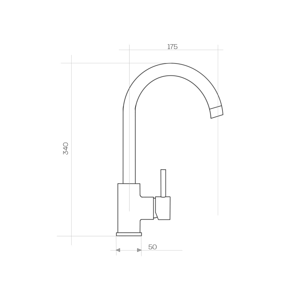 PVD Kitchen tap - curve